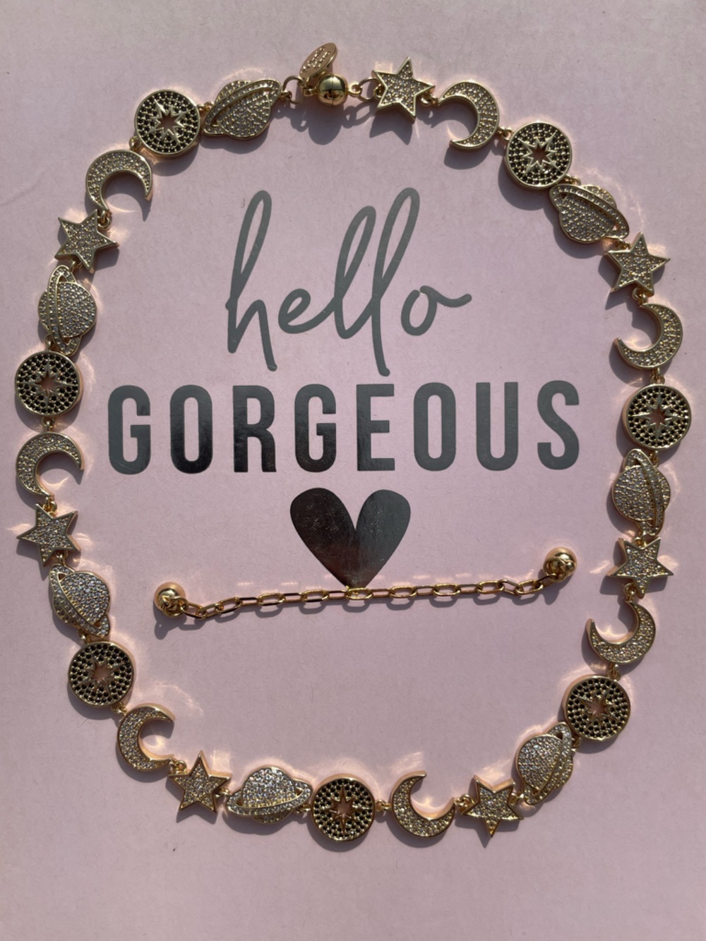 Melania Clara Gold Celestial Charm Necklace